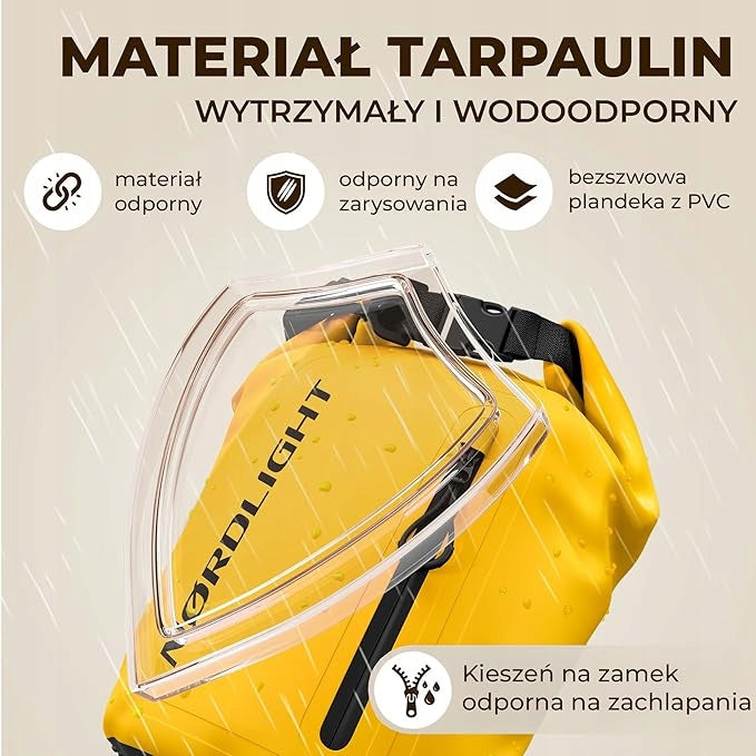 NORDLIGHT WATERPROOF DRY BAG 30L SAILING BACKPACK CASE IPX8 YELLOW Manufacturer code NordLight