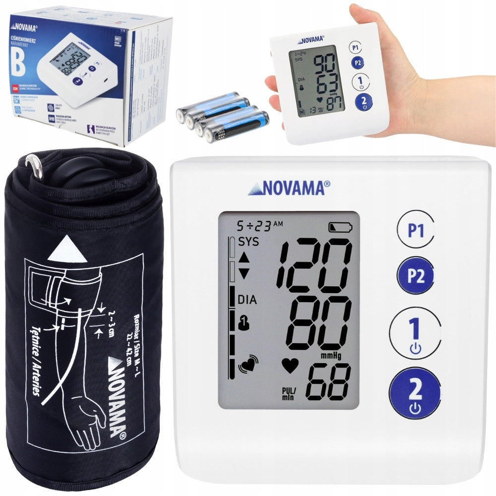 NOVAMA B SHOULDER ELECTRONIC BLOOD PRESSURE MONITOR ARRHYTHMIA VALIDATION ESH
