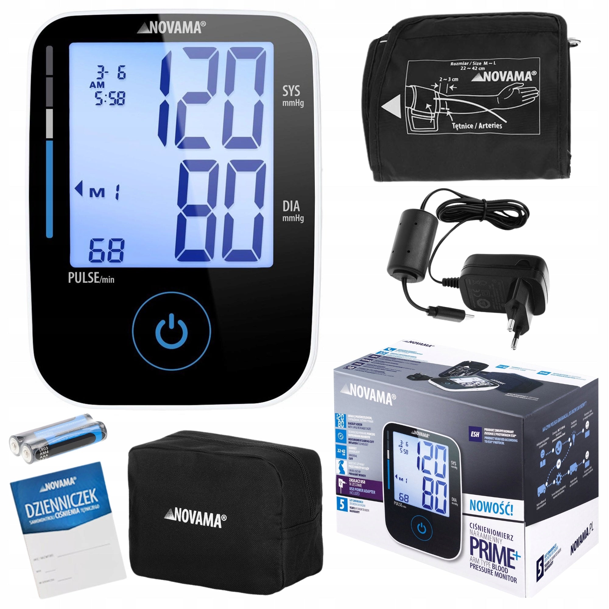 NOVAMA PRIME+ ARRHYTHMIA SHOULDER BLOOD PRESSURE MONITOR