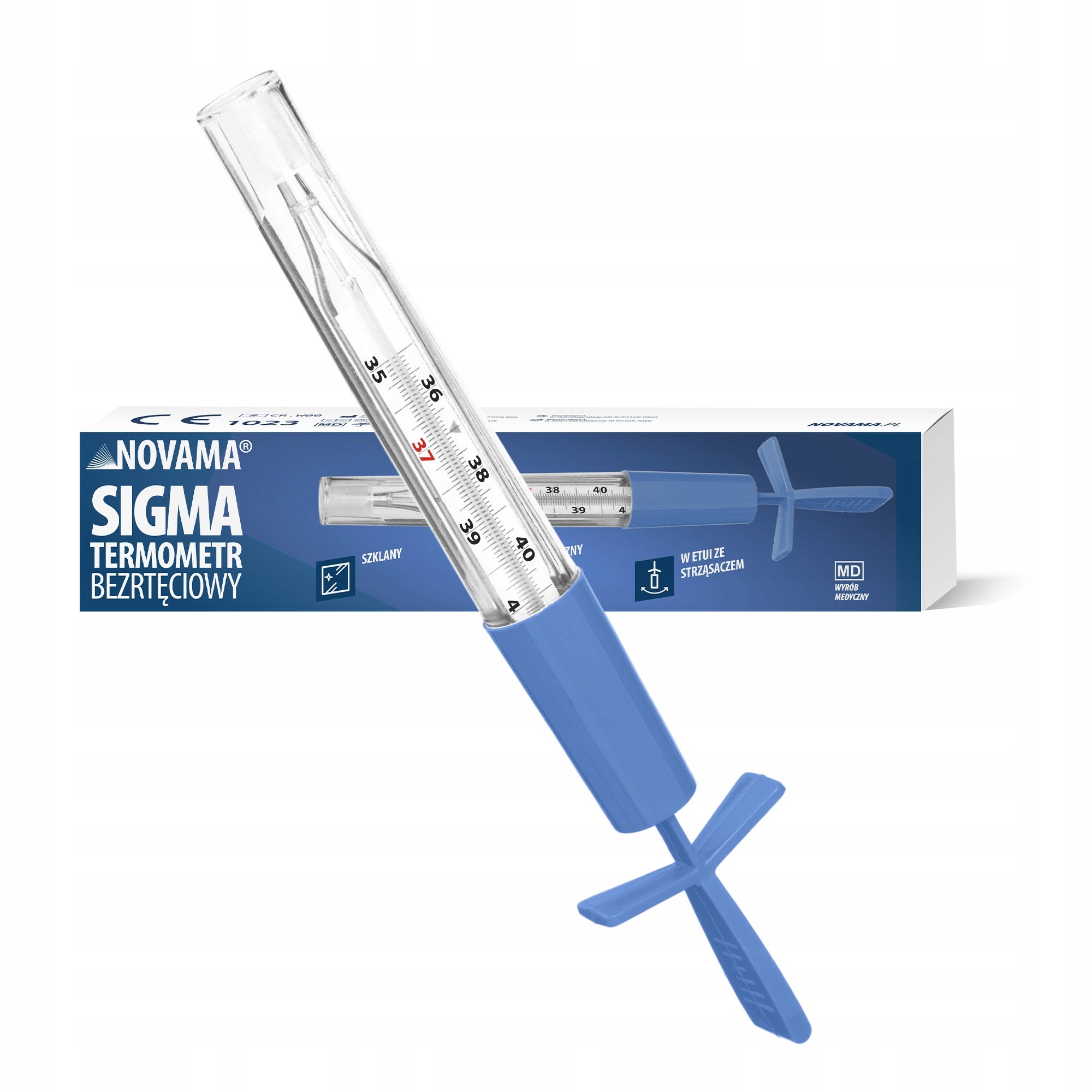 NOVAMA SIGMA MERCURY-FREE THERMOMETER IN CASE