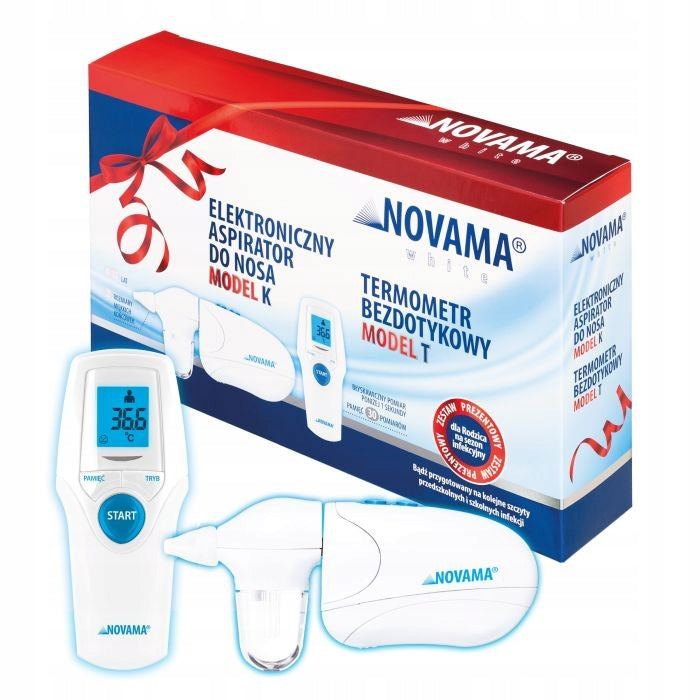 NOVAMA WHITE T NON-CONTACT THERMOMETER AND NOVAMA WHITE K NASAL ASPIRATOR