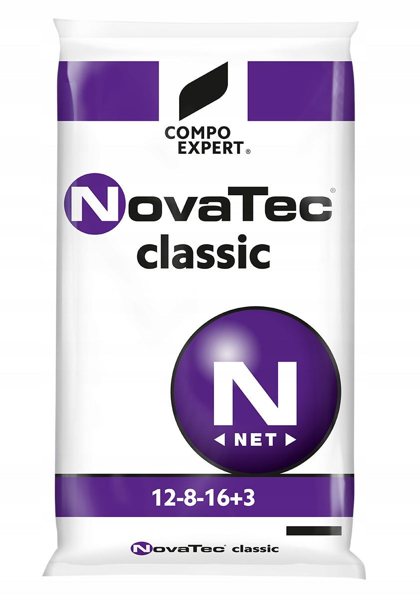 NOVATEC CLASSIC 12-8-16 25KG SUMMER LAWN GRASS FERTILIZER WITH INHIBITOR