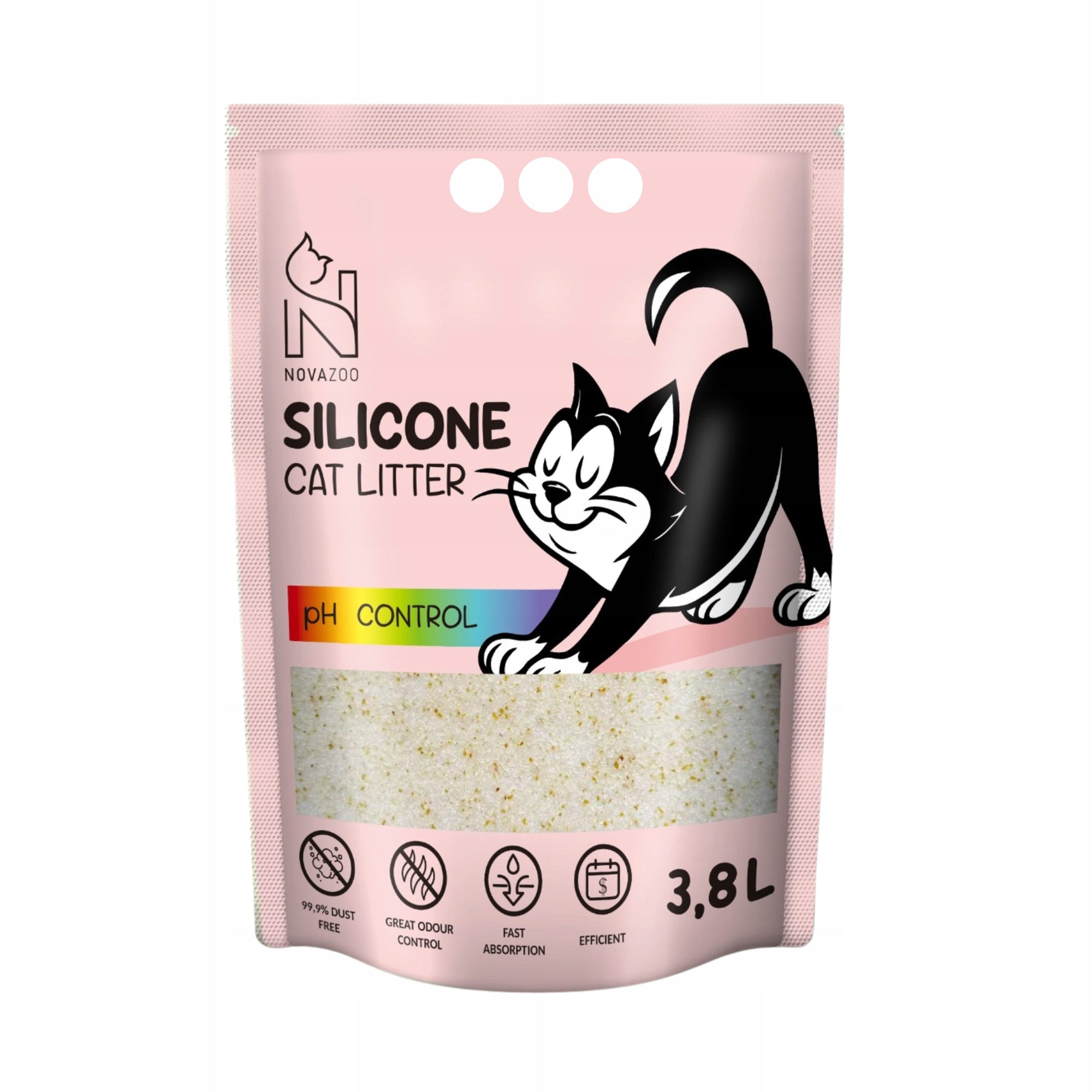NOVAZOO Silicone litter PH CONTROL DIAGNOSTIC URINE CONTROL 3.8L Product weight 1.6 kg