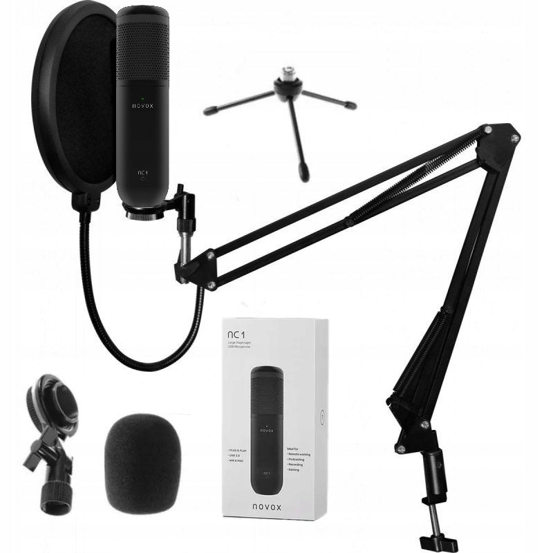 NOVOX NC1 USB-C NEW V2 GAME BOX CAPACITIVE TABLE ARM POP FILTER