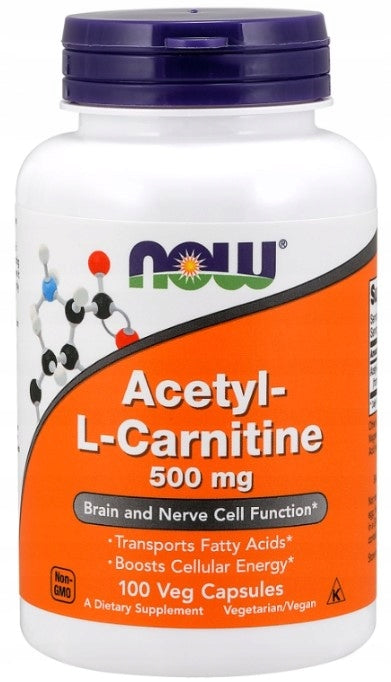 NOW FOODS Acetyl- L- Carnitine 500 mg 100 capsules