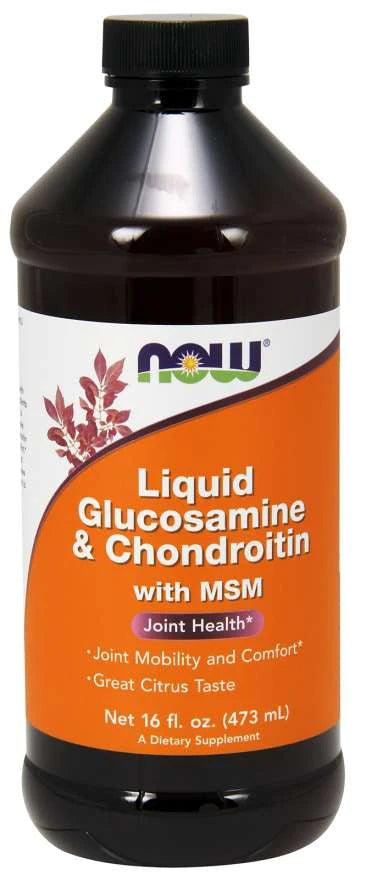 NOW FOODS GLUCOSAMINE & CHONDROITIN WITH MSM 473 ml JOINTS Weight 250 g