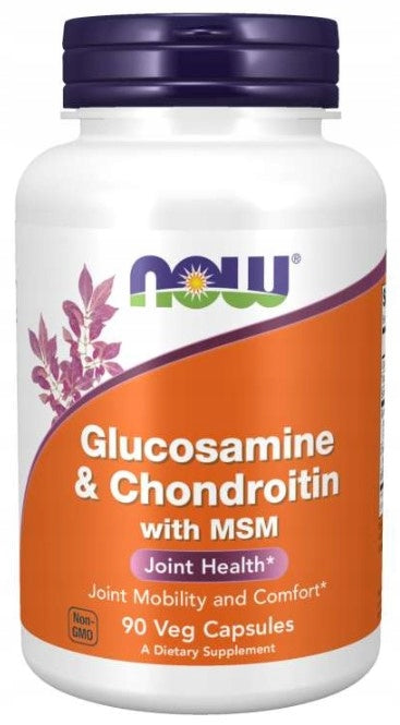NOW FOODS Glucosamine + Chondroitin + MSM JOINTS TENDON CARTILAGE 90 kaps.