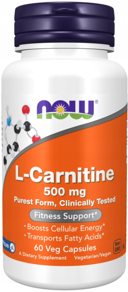 NOW FOODS L-Carnitine 500 mg L-CARNITINE FOR SLIMMING 60 capsules