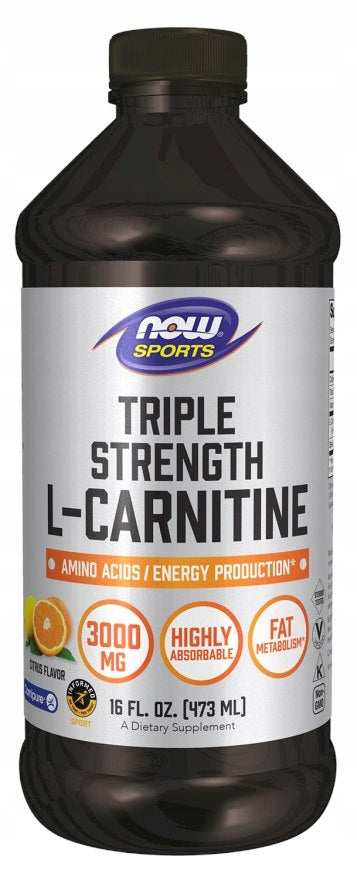 NOW FOODS L-Carnitine Triple Strength Liquid 3000 mg Citrus - L-Carnitine 3000mg Citrus Flavor