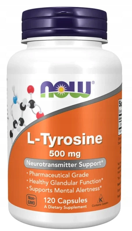NOW FOODS L-TYROSINE 500mg 120 CAPS L-TYTROSINE THYROID MEMORY