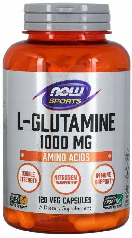 NOW FOODS L-glutamine 1000 mg GLUTAMINE amino acid 120 capsules