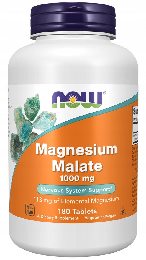 NOW FOODS MAGNESIUM MALATE 1000mg 180 tablets MAGNESIUM MALATE FATIGUE