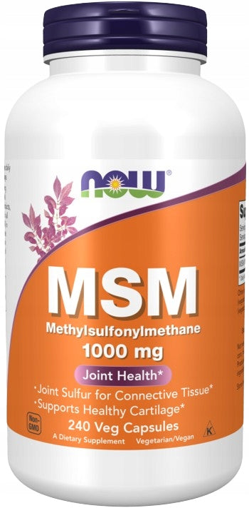 NOW FOODS MSM 1000 mg organic sulfur FOR BONE JOINTS 240 kaps.