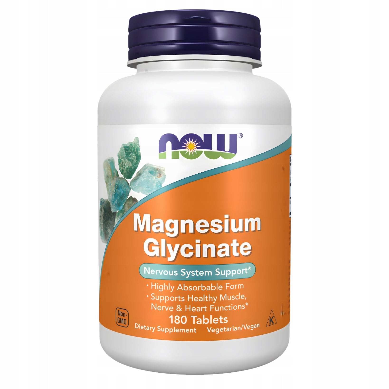 NOW FOODS Magnesium MAGNESIUM DIGLYCINATE Chelate NERVOUS SYSTEM Muscle 180 tabl