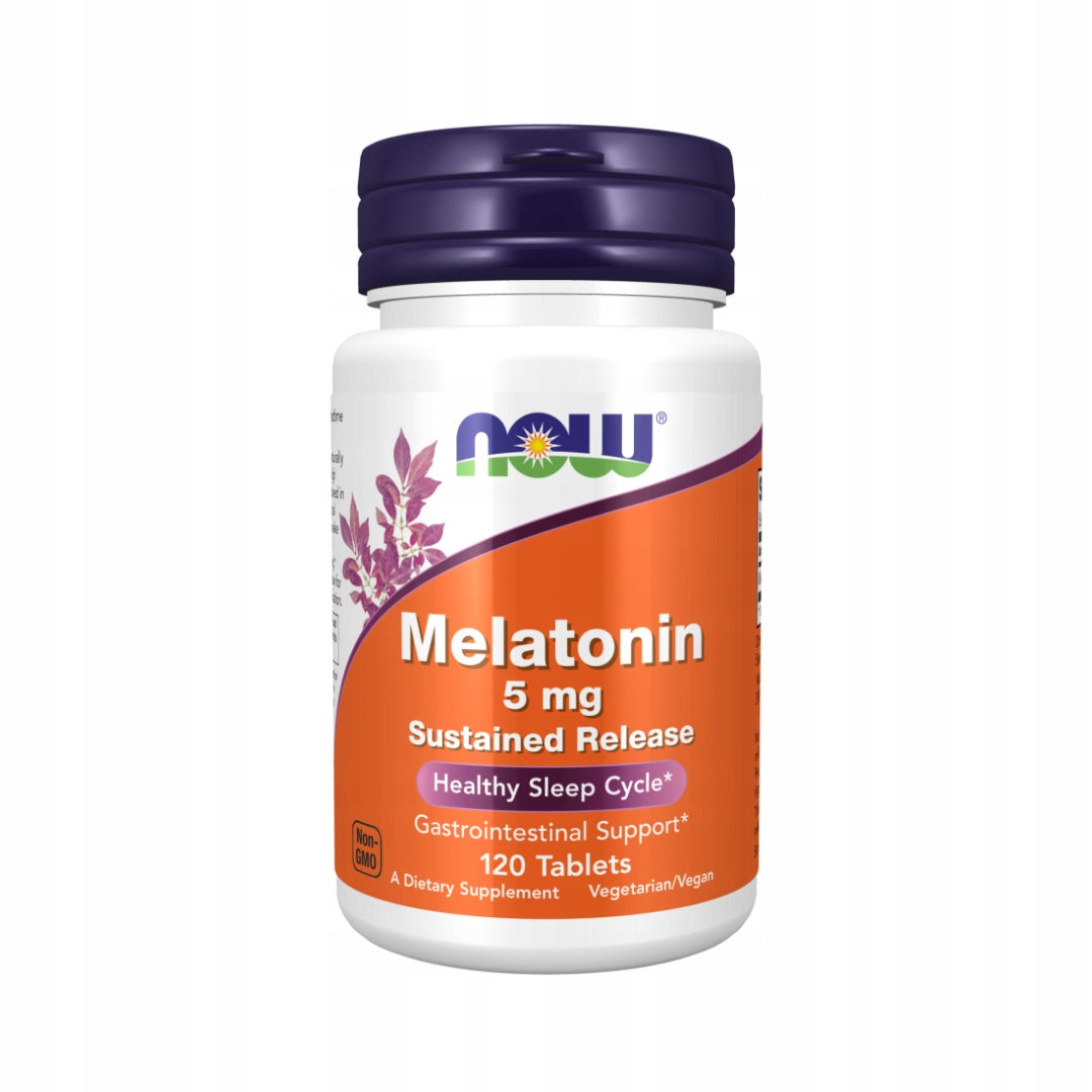 NOW FOODS Melatonin 5 mg Sustained Release 120 Tablets