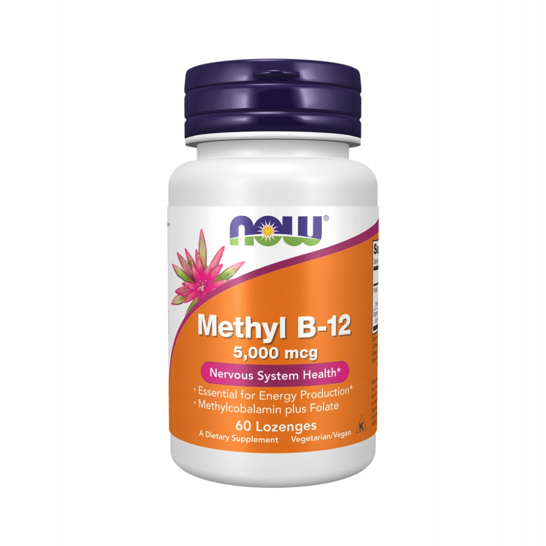 NOW FOODS Methyl B-12 5,000 mcg Vitamin B-12 methylcobalamin 60 pellets
