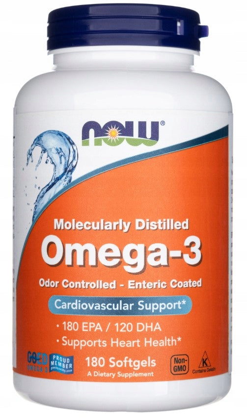 NOW FOODS Omega-3 acids EPA 180 mg DHA 120 mg 180 capsules