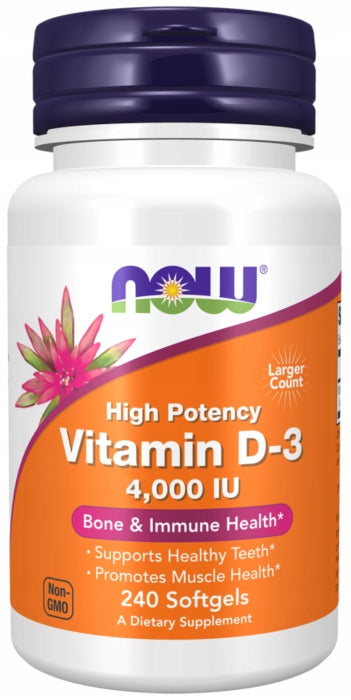 NOW FOODS Vitamin D3 4000 IU (240 caps.) Brand Now foods