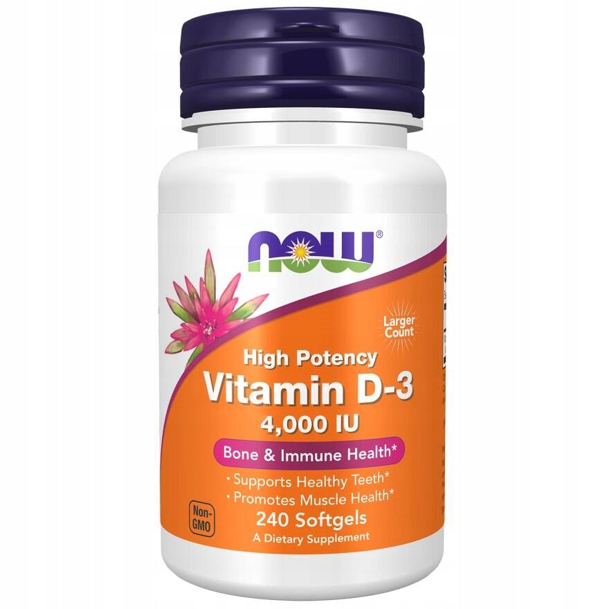 NOW FOODS Vitamin D3 4000 IU (240 caps.)