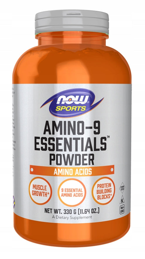 NOW Foods AMINO 9 Essentials Powder 330g amino acids MUSCLE MASS Anabolism