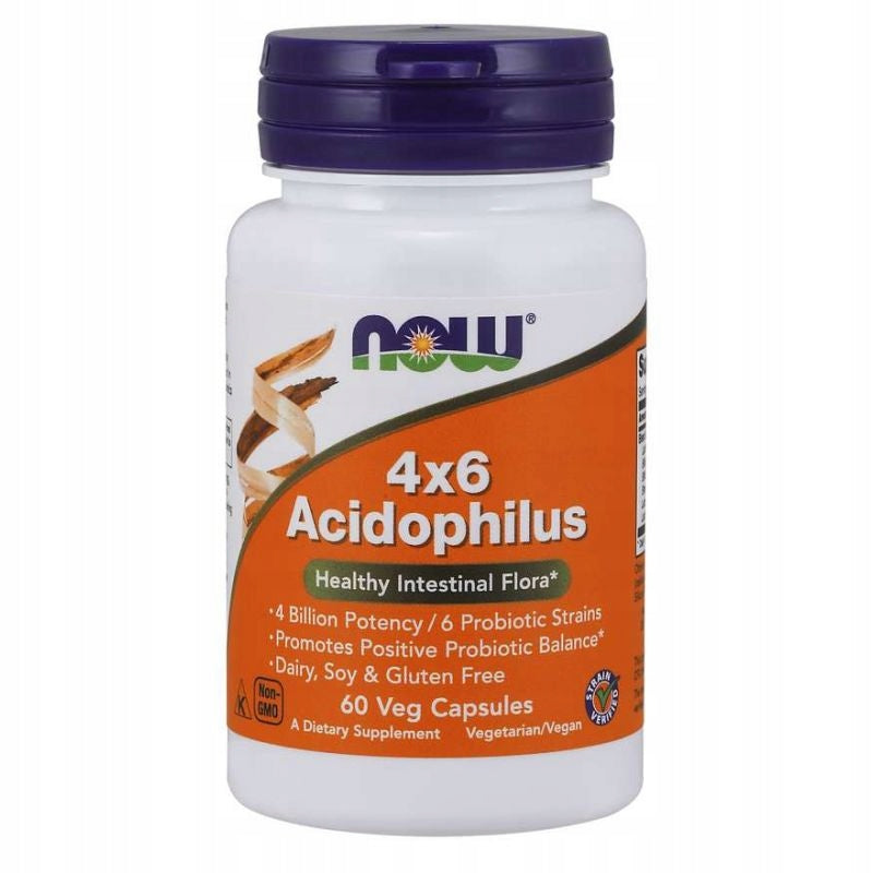 NOW Foods Acidophilus 4X6 PROBIOTIC DIGESTIVE SYSTEM VEGE 60caps Brand Now foods