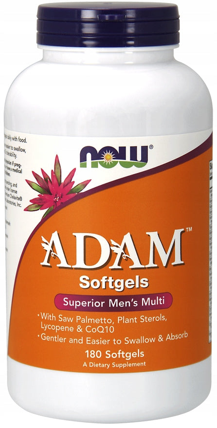 NOW Foods Adam Men's Multivitamin 180 SOFT GELS vitamins minerals