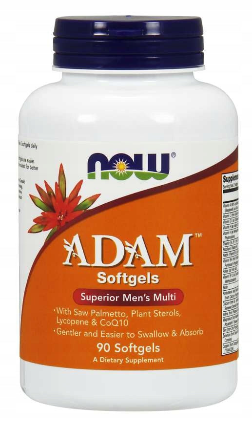 NOW Foods Adam Men's Multivitamin for Men Vitamin Minerals 90 SGELS
