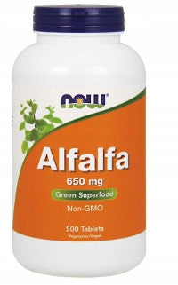 NOW Foods Alfalfa 650mg ALFALFA pH SUPERFOOD METABOLISM 500tab Brand Now foods