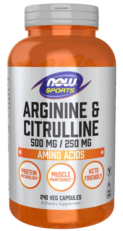 NOW Foods Arginine & Citrulline 240 capsules