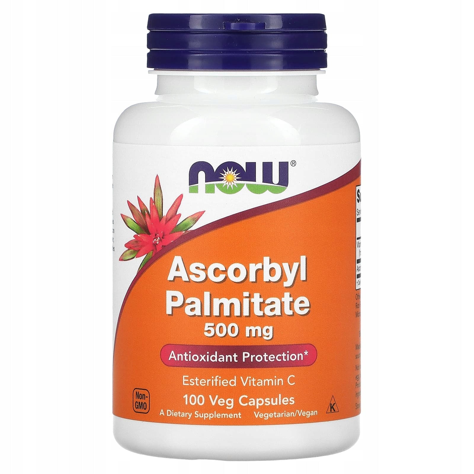 NOW Foods Ascorbyl Palmitate 500mg Ascorbic Acid Vitamin C 100 VEG CAPS Weight 130 g