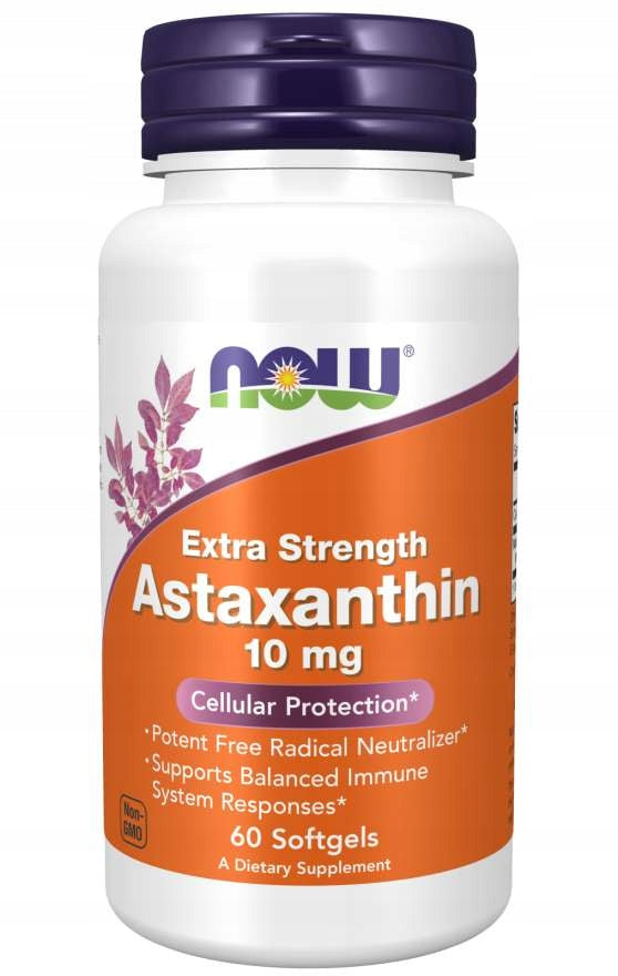 NOW Foods Astaxanthin 10mg ORGANIC ASTAXANTHIN VISION 60caps Manufacturer code 733739022516