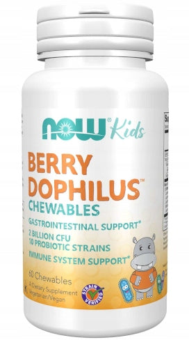 NOW Foods BerryDophilus Kids PROBIOTIC FOR KIDS BLUEBERRY FOR SUCKING 60caps EAN (GTIN) 733739029362