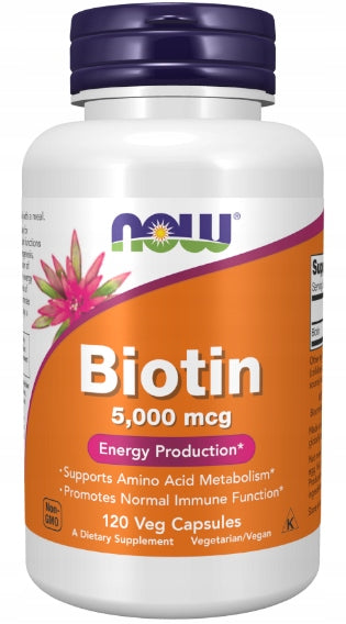 NOW Foods Biotin Healthy Hair 5mg 120 vegekaps EAN (GTIN) 733739004741