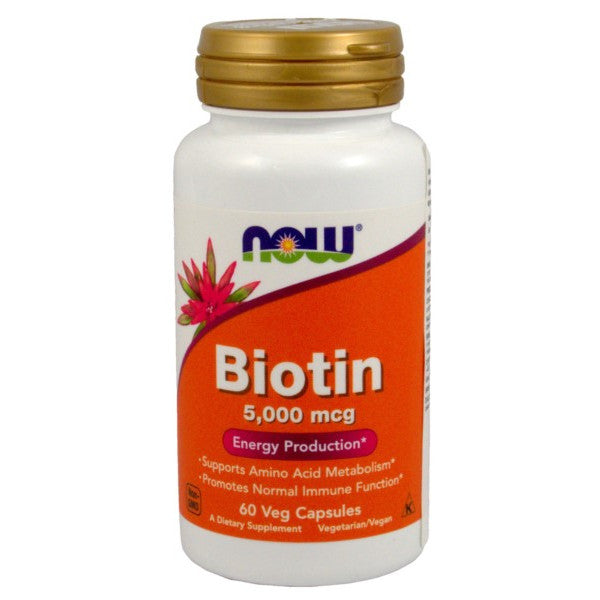 NOW Foods Biotin Healthy Hair 5mg 60 vegekaps EAN (GTIN) 733739004710