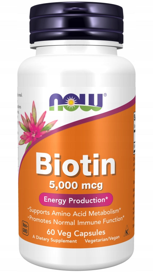 NOW Foods Biotin Healthy Hair 5mg 60 vegekaps