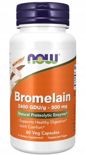 NOW Foods Bromelain 500mg WITH PINEAPPLE NATURAL ENZYMES DIGESTION 60caps EAN (GTIN) 733739029430
