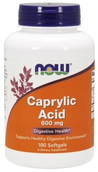 NOW Foods CAPRYLIC ACID 600mg MYCOSIS YEAST 100 softgel