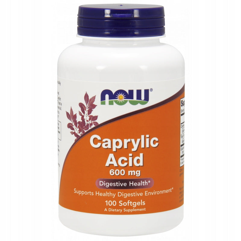 NOW Foods CAPRYLIC ACID 600mg MYCOSIS YEAST 100softgels Manufacturer code 733739033475