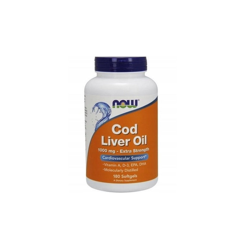 NOW Foods COD LIVER TRAN 1000mg OMEGA-3 EPA DHA Wit A D-3 180softgel Manufacturer code 733739017444