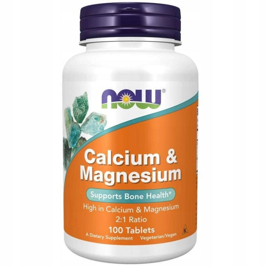 NOW Foods Calcium & Magnesium 100 tab CALCIUM MAGNESIUM bone joints nervous system
