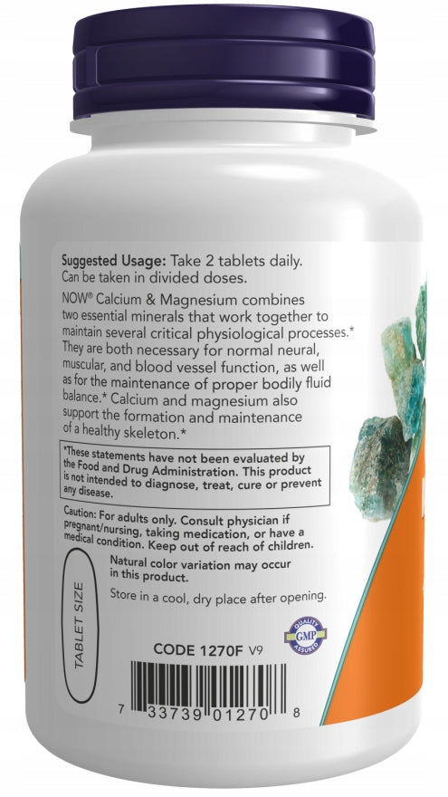 NOW Foods Calcium & Magnesium CALCIUM MAGNESIUM STRONG BONE CONTRACTIONS 250tab Expiration date not specified