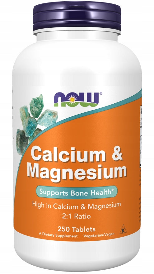 NOW Foods Calcium & Magnesium CALCIUM MAGNESIUM STRONG BONE CONTRACTIONS 250tab
