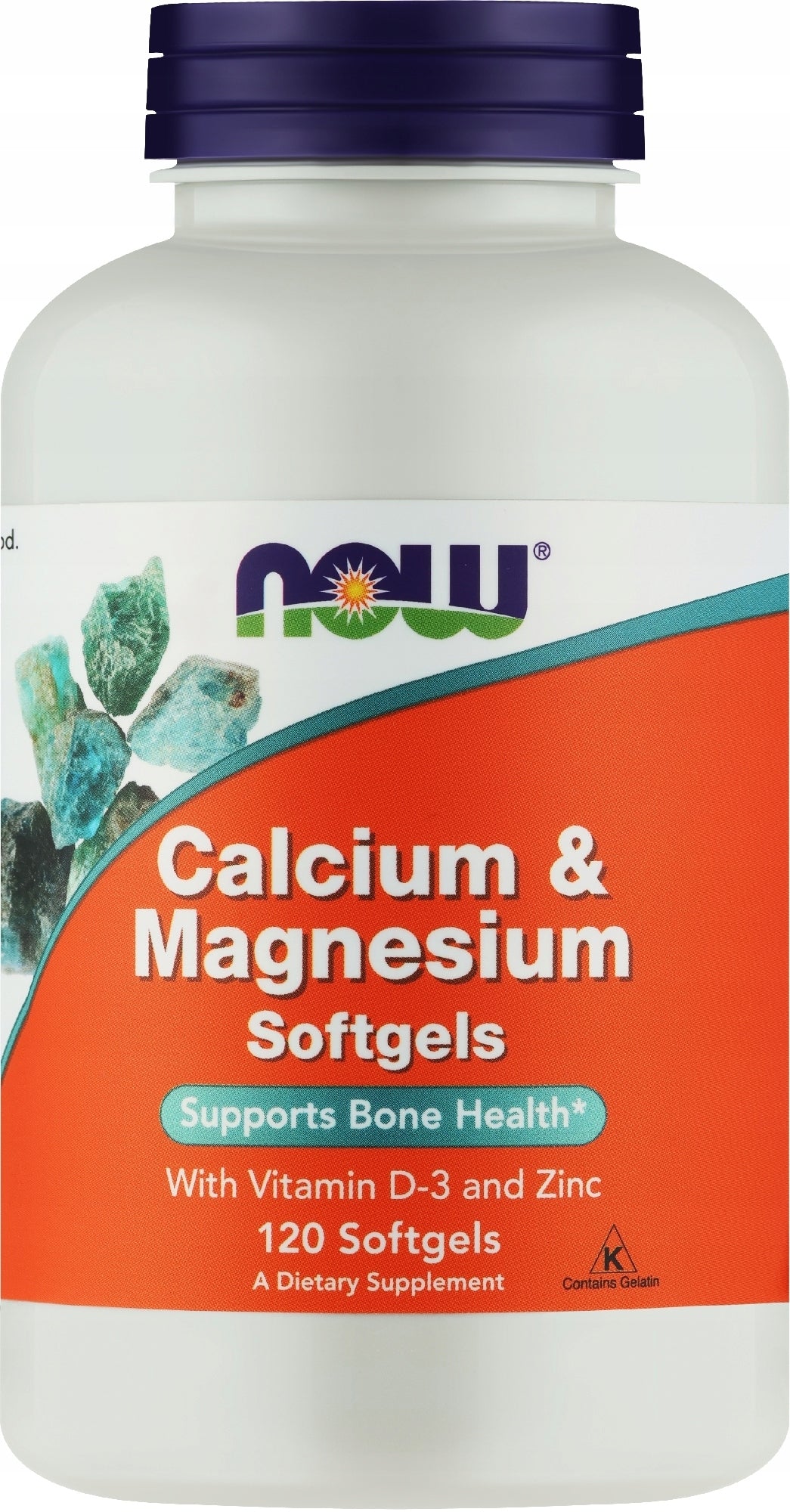 NOW Foods Calcium + Magnesium + Vitamin D3 + Zinc 120 SOFT GELS
