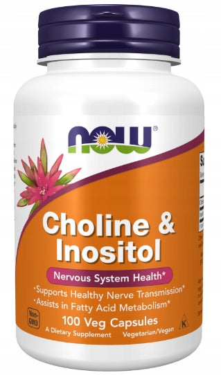 NOW Foods Choline and Inositol 500mg CHOLINE INOSITOL LIVER 100caps Manufacturer code NOW0470B