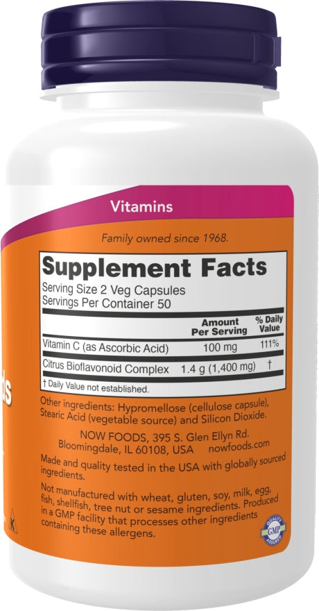 NOW Foods Citrus Bioflavonoids 700mg BIOFLAVONOIDS VITAMIN C CIRCULATION 100caps EAN (GTIN) 733739006103