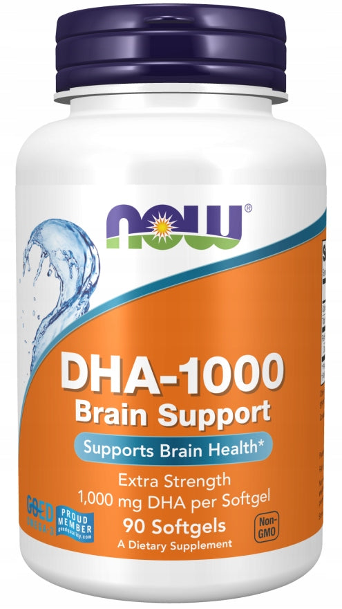 NOW Foods DHA 1000mg OMEGA-3 HIGH DOSE! BRAIN WORK 90caps
