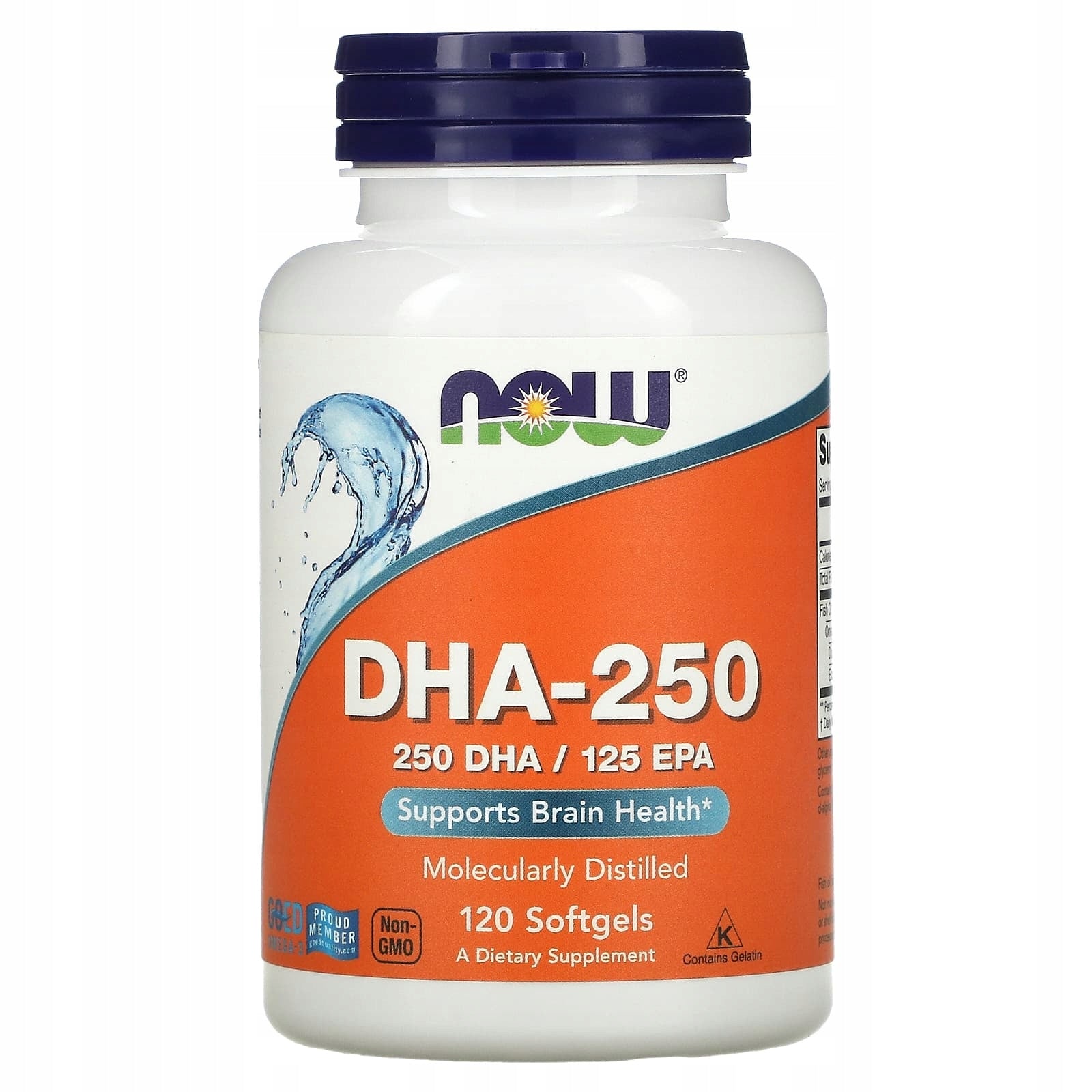 NOW Foods DHA-250mg / 125mg EPA 120 TRAN Gel Capsules