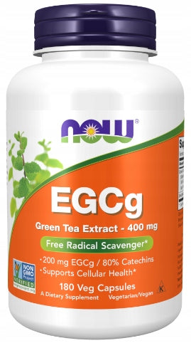 NOW Foods EGCg Green Tea 400mg GREEN TEA SLIMMING 180caps Expiration date not specified