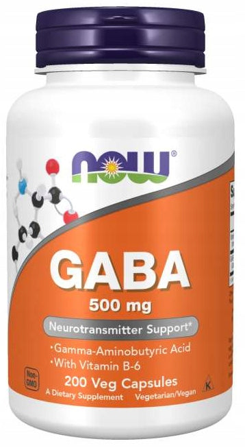 NOW Foods GABA 500mg WIT.B6 REGENERATION CRAMPS RELAXATION 200k EAN (GTIN) 733739000880