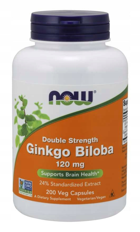 NOW Foods Ginkgo Biloba 120mg Ginkgo Extract 24% 200k Manufacturer code 4681